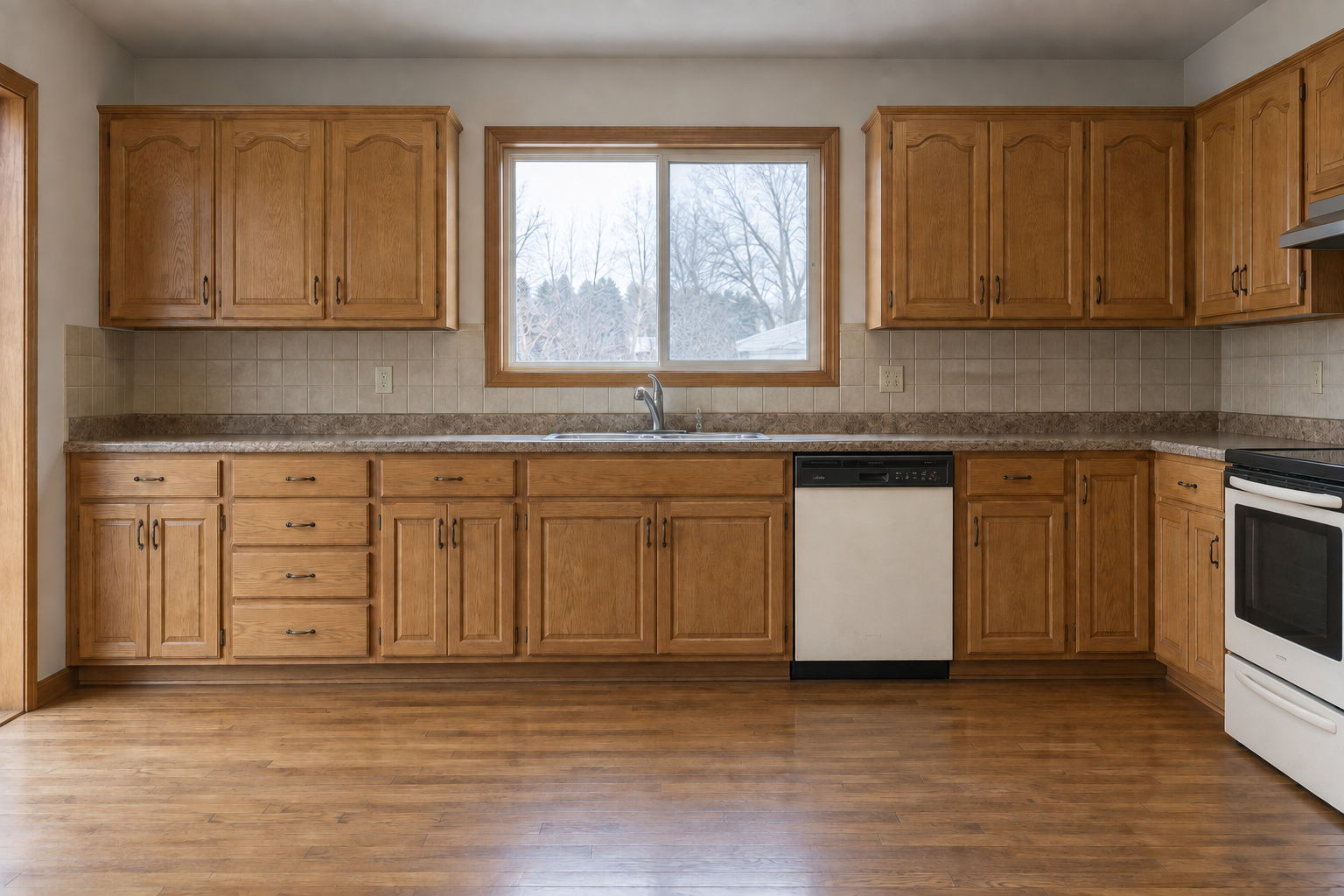 The original dated concept kitchen.